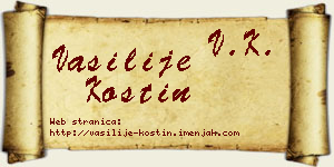 Vasilije Kostin vizit kartica